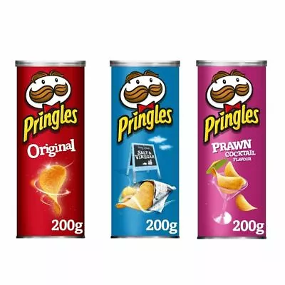 £9.99 • Buy Pringles Crisps - Triple Pack Variety Salt & Vinegar + 2 Other