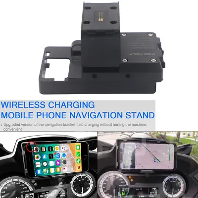 Phone Holder Navigation Bracket Wireless Charger Mount For BMW R1200RT 2014-20 • $39.59