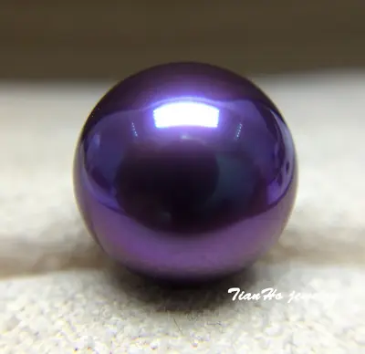 $68 • Buy Huge 13mm Genuine Natural South Sea Purple Round Loose Pearl Undrilled 3618aaa