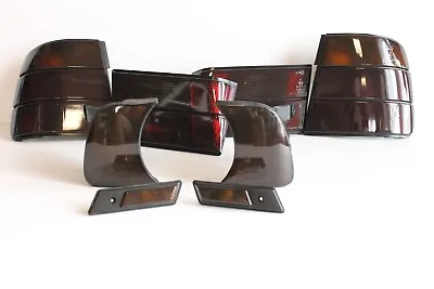 Tail Lights + Blinkers Fits For BMW E34  Hella Sedan Rear Full Set Black Custom • $246.51