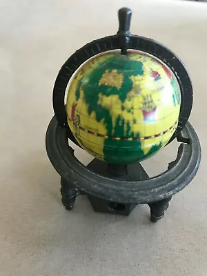 Rare Vintage Miniature Spinning World Globe Pencil Sharpener Diecast Metal • $4.49