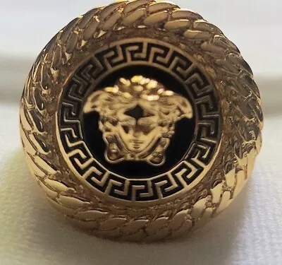 Versace Gold Medusa Head Design Ring Size 12.5 Men • $500