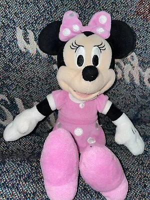 Minnie Mouse Jr Clubhouse Plush 10  Disney Stuffed Toy Embroidered Eyes • $8.99
