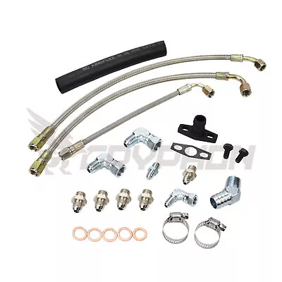 Turbo Oil Water Line Kit For Nissan 200SX S14 S15 SR20DET Garrett GT25R GT28R • $108.63