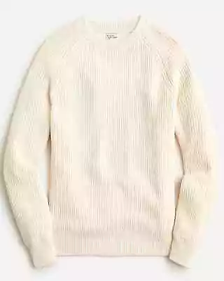 J. CREW Men's Heritage Cotton Shaker Stitch Fisherman Sweater Cauliflower - New • $85.49