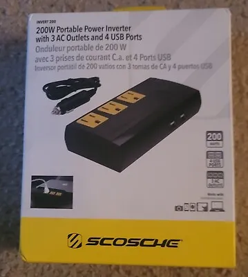 Scosche 200W Portable Power Inverter • $18.99