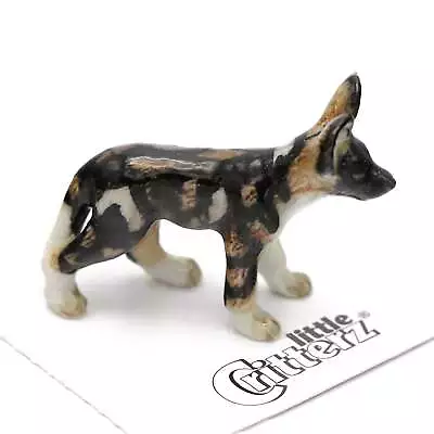 Little Critterz - African Wild Pup  Serengeti  - Miniature Porcelain Figurine • $12.99