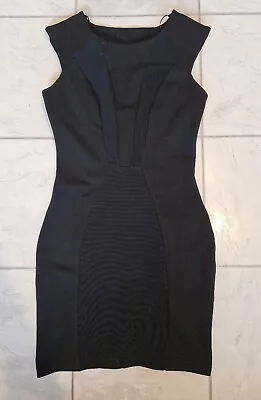 £2.95 • Buy Jane Norman Black Panelled Cut Out Back Body Con Pinafore Office Mini Dress 6