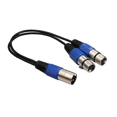 £5.44 • Buy 0.3m XLR Male Plug To Dual XLR Female Jack Y Splitter Mic DJ Audio Cable