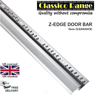 Z- EDGE DOOR BAR - Silver 900mm / 3 Foot JOIN CARPET TO LAMINATE WOOD OR TILES • £7.99