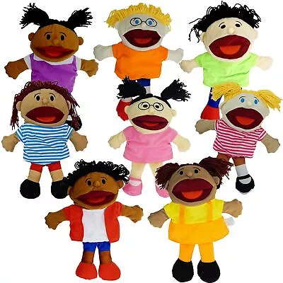 8 Hand Puppets For Kids Multicultural Puppets With Movable Mouth (8 Pack) Bu... • $87