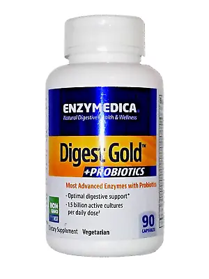 Enzymedica Digest Gold Probiotics Advanced Enzyme Formula 90 Caps Exp. 01/2025+ • $24