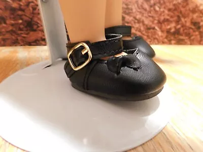 Black Shoes With Corner Bow -that Fit 14.5  Dolls Such As Wellie Wishers - #1416 • $6