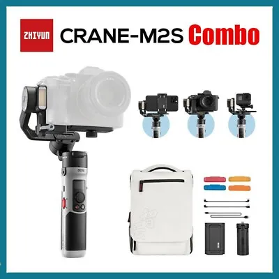 ZHIYUN CRANE M2S Combo 3-Axis Stabilizer For Mirrorless Camera DSLR Smartphones • $507.10