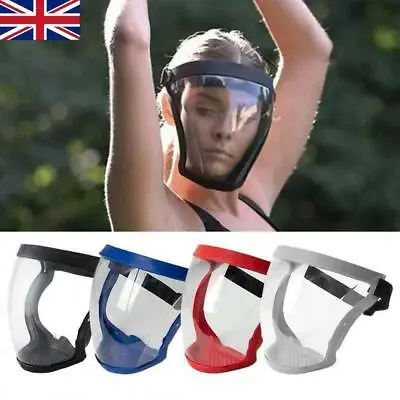 Anti-fog Full Face Shield Super Protective Head Cover Transparent Safety Mask • £8.99
