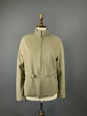 £88.38 • Buy Ladies Burberry London Beige Full Zip Belted Wool Harrington Jacket Size US 8