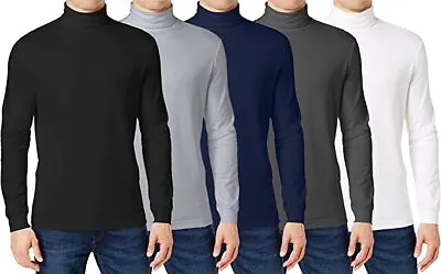 $13.95 • Buy Men's Long Sleeve Regular Fit Turtle Neck T-Shirt ( Sizes, S-2XL ) NWT Free Ship