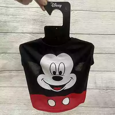 Disney Mickey Mouse LARGE Black/Red Dog Pet Dress Up Costume Shirt Halloween NEW • $12.95