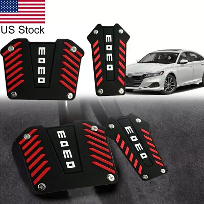 2Pcs Black & Red MOMO Style Non-Slip Pedal Cover For Automatic Transmission • $17.99