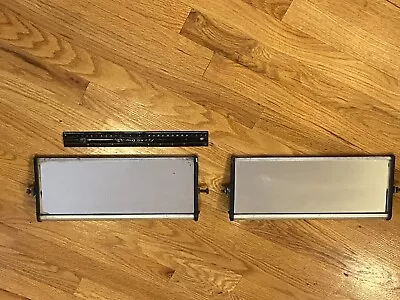 VINTAGE SET OF 2 TRUCK OR BUS VISORS W MIRRORS- PERHAPS FOR LARGE CAR LOOK! • $107.99