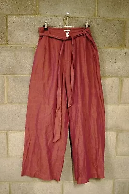 Gorman Dark Purple Patterned Wide Leg Linen/cotton Pants…size 12…vgc... • $60