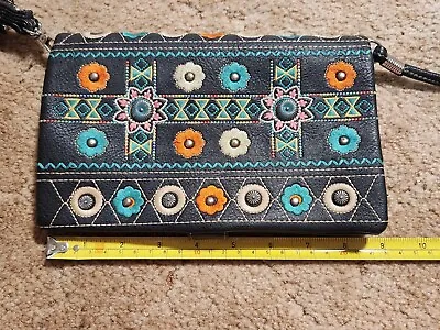 Vintage P And G Boho Crossbody Floral Purse Flower Power • $16.99