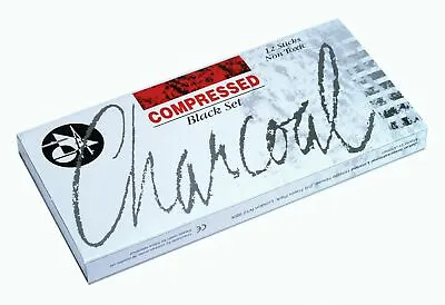 Jakar Black Charcoal Sticks Set Compressed Non Toxic Artist Drawing Sketching • £7.95