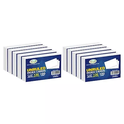 Pack Of 1000 White Index Cards Plain Revision Note Taking 3.5  X 5  130gsm Paper • £9.39