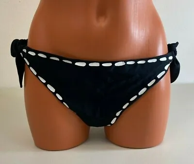 Moschino Womens Milano Black Bikini Bottoms Size 10 - • $69.99