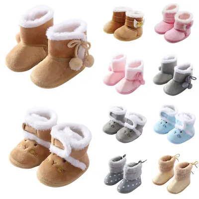 Newborn Baby Girl Boys Soft Shoes Infant Boots Toddler Winter Snow Booties • $11.89