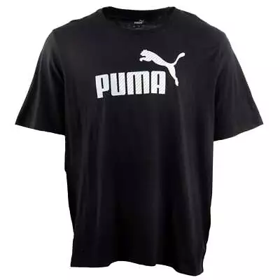 Puma Linear Gradient Crew Neck Short Sleeve T-Shirt Big Tall Mens Black Casual T • $9.99