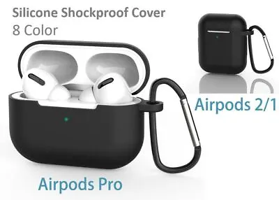 $5.67 • Buy Apple AirPods Pro And 1&2  Case Silicone Shockproof Cover Protect AntiLost Skin 