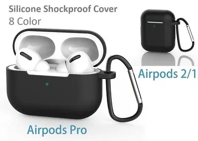 $5.99 • Buy Apple AirPods Pro And 1&2  Case Silicone Shockproof Cover Protect AntiLost Skin 