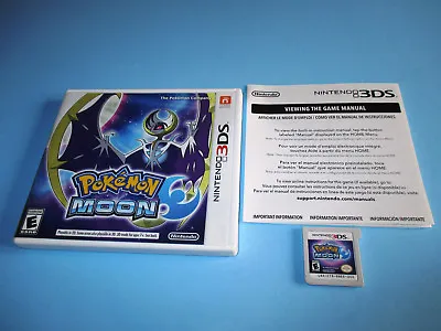 $24.95 • Buy Pokemon Moon (Nintendo 3DS) XL 2DS Game W/Case & Insert