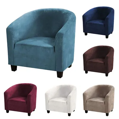Vintage Elastic Chair Velvet Soft Covers Slipcover Stretch Couch Protector Decor • $30.63