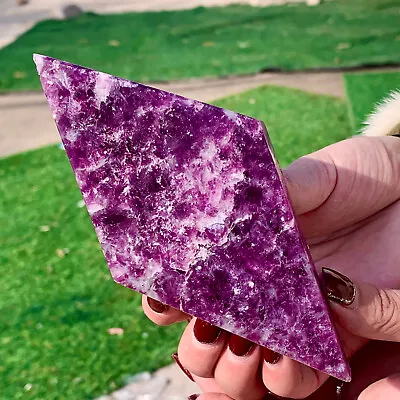 156G Natural Purple Lepidolite Crystal Diamond Freeform Quartz Crystal Energy • $3.25