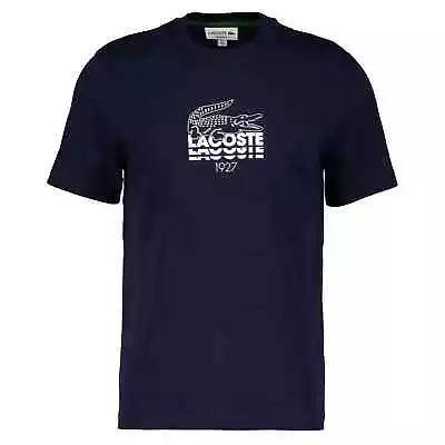 Genuine Lacoste Logo Croc Short Sleeve Crew Neck T-Shirt / Tshirt / Tee In Blue • $40.90