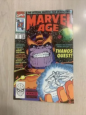 Marvel Age 91 Vg/fn 1990 Thanos Quest! • $5