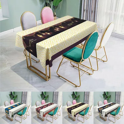 $26.99 • Buy Eid Mubarak Ramadan Muslim Dining Table Cloth Party Home Decor Waterproof Cover
