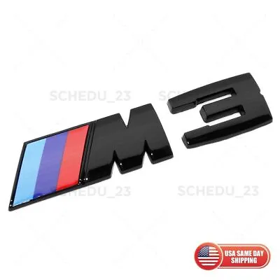 E90 E91 E92 Gloss Black Competition M3 Logo Emblem Badge Trunk OEM M Performance • $25.99