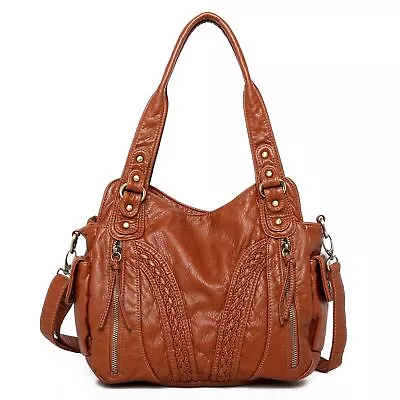 Montana West Shoulder Bag For Women Washed Leather Crossbody Purses Handbags ... • $66.95