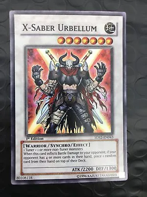 1X NM X-Saber Urbellum - 5DS2-EN043 - Super Rare 1st Edition Yugioh • $1.99