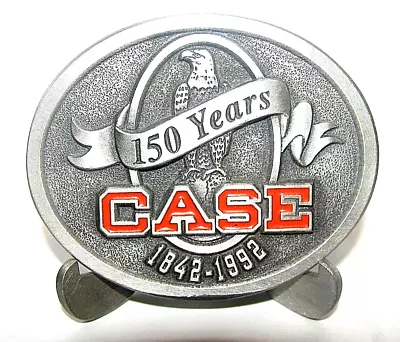 Case Corporation 150 Years 1842-1992 Eagle Logo Pewter Belt Buckle Ltd Ed #429 • $71.99