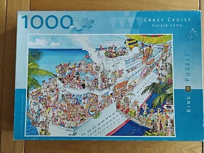 KING 1000 Piece Jigsaw Puzzle - Gerold Como CARTOON - CRAZY CRUISE: Complete.  • £4.75