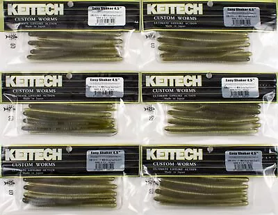 (lot Of 6) Keitech Custom Worms Easy Shaker 4.5  #400 Ayu Cm2478 • $12.59