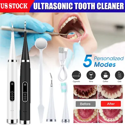 $8.95 • Buy Electric Ultrasonic Tooth Cleaner Teeth Cleaning Dental Tartar Plaque Calculus