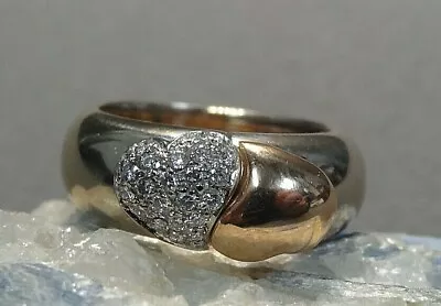 CRAIG DRAKE DIAMOND I LOVE YOU SECRET COMPARTMENT SURPRISE RING 18K- 2 Tone Sz 6 • $1200