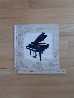 Musical Instrument Grand Piano Cotton Quilt Fabric Block 8  X 8  • $2.25