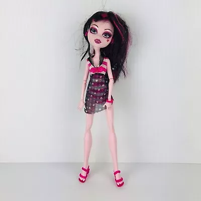 Monster High 2008 Mattel Draculaura Skull Shores Doll Swimsuit Coverup Shoes • $24