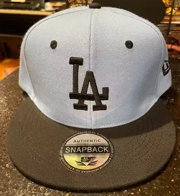 Los Angeles Dodgers Light Blue Baseball Cap Hat Gorra Snapback Black Bill LA New • $16.95